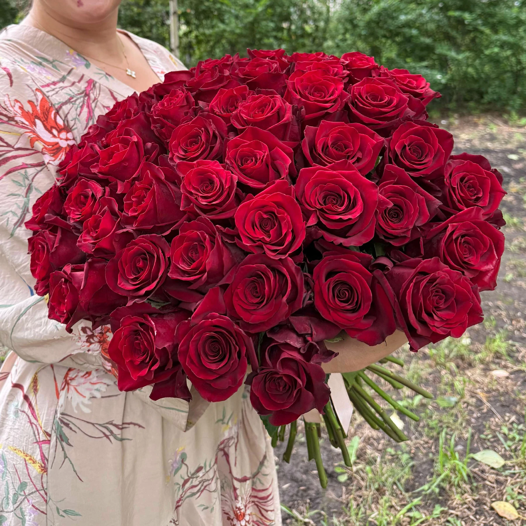 Красные Эквадорские розы 51 шт, арт. 751 — изображение 2