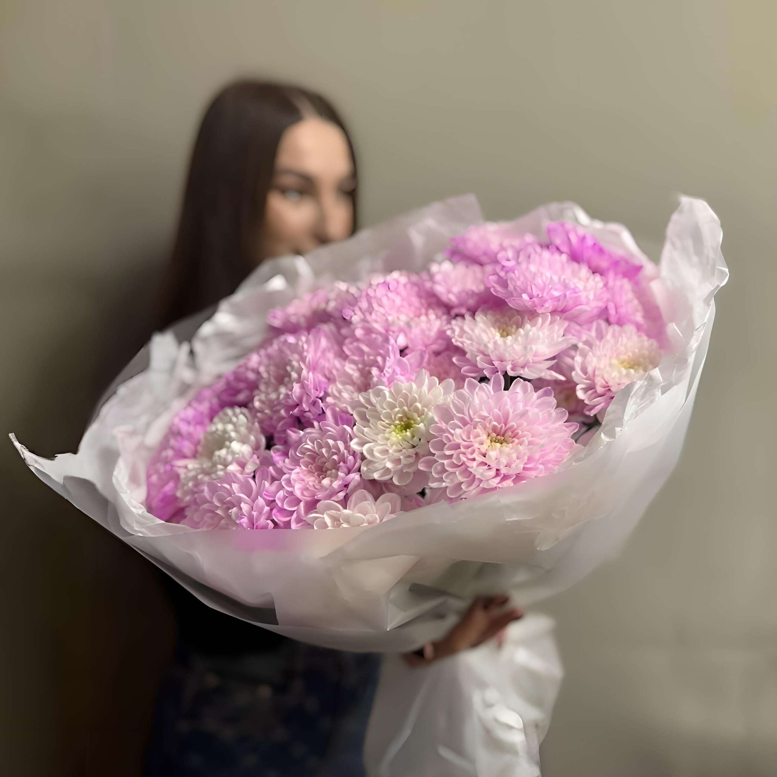 Хризантема розовая 7 шт, арт 901